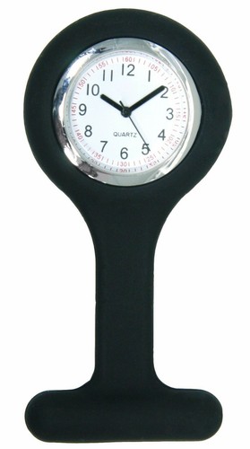 Silicon Nurse Watch Tunic Quartz Fob Pocket Brooch Washable + Battery Xmas Gifts - Picture 12 of 27