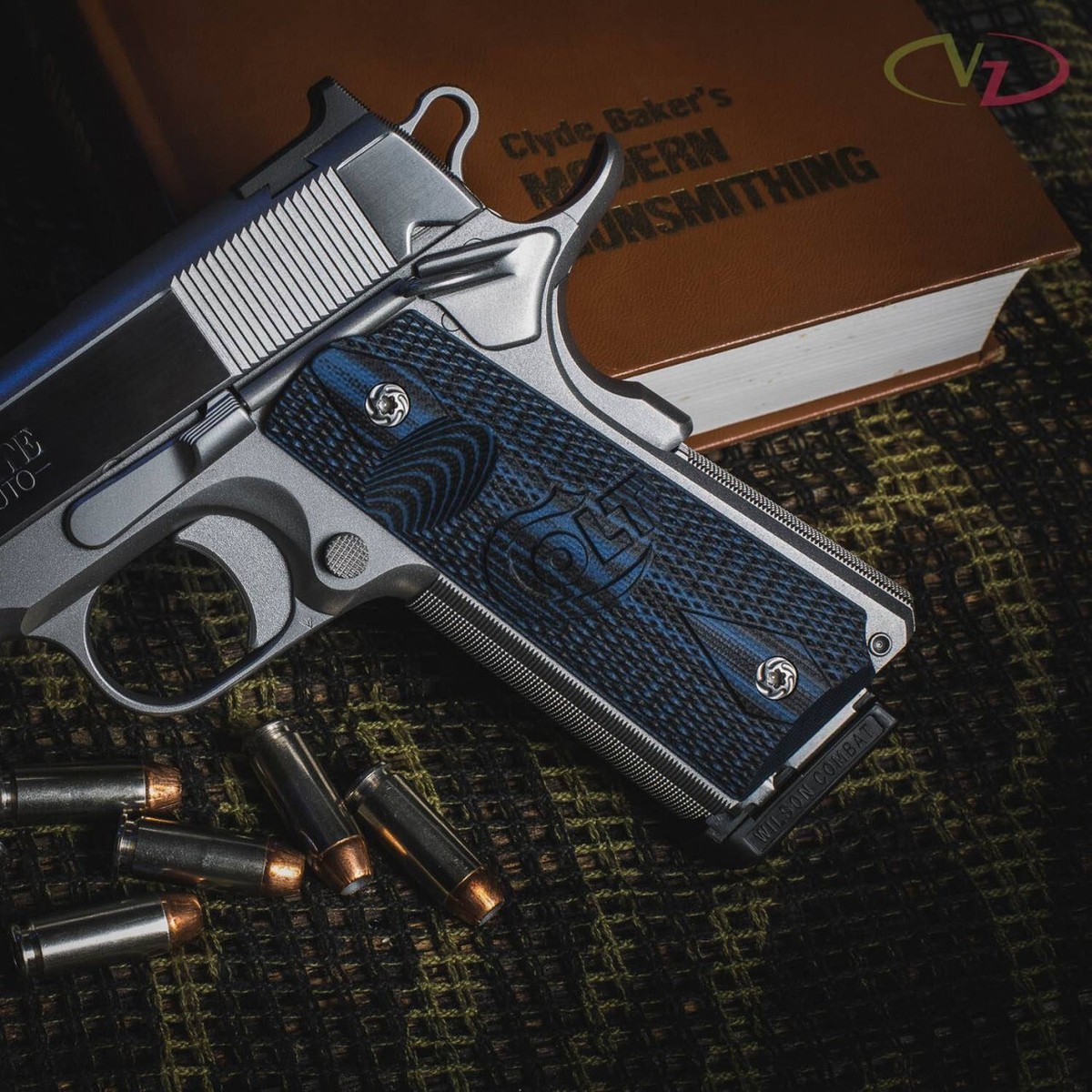 Colt 1911 Grips G10 Full Size Blue Double Diamond Colt Logo | eBay