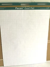 PACON 3387 Easel Pad 27" X 34" Inch White 1" Square Ruling 50 Pages Lot of 4 
