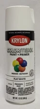 12 Oz Krylon 5548 Flat White Colormaxx Paint Primer Spray Paint Rust Prevention