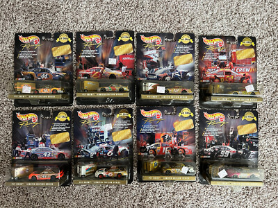 Hot Wheels Racing Pit Crew Limited Edition Gold Set Of 8. NOC