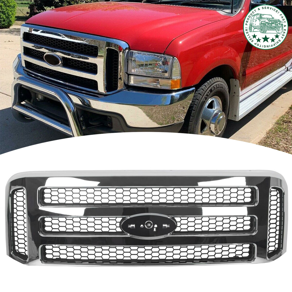 For Ford 1999-2004 Super Duty F250 F350 F450 F550 Excursion Chrome