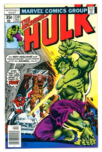 INCREDIBLE HULK #220, 221, 222 AVG VF- 7.5 JIM STARLIN STINGRAY SKULLS 1978