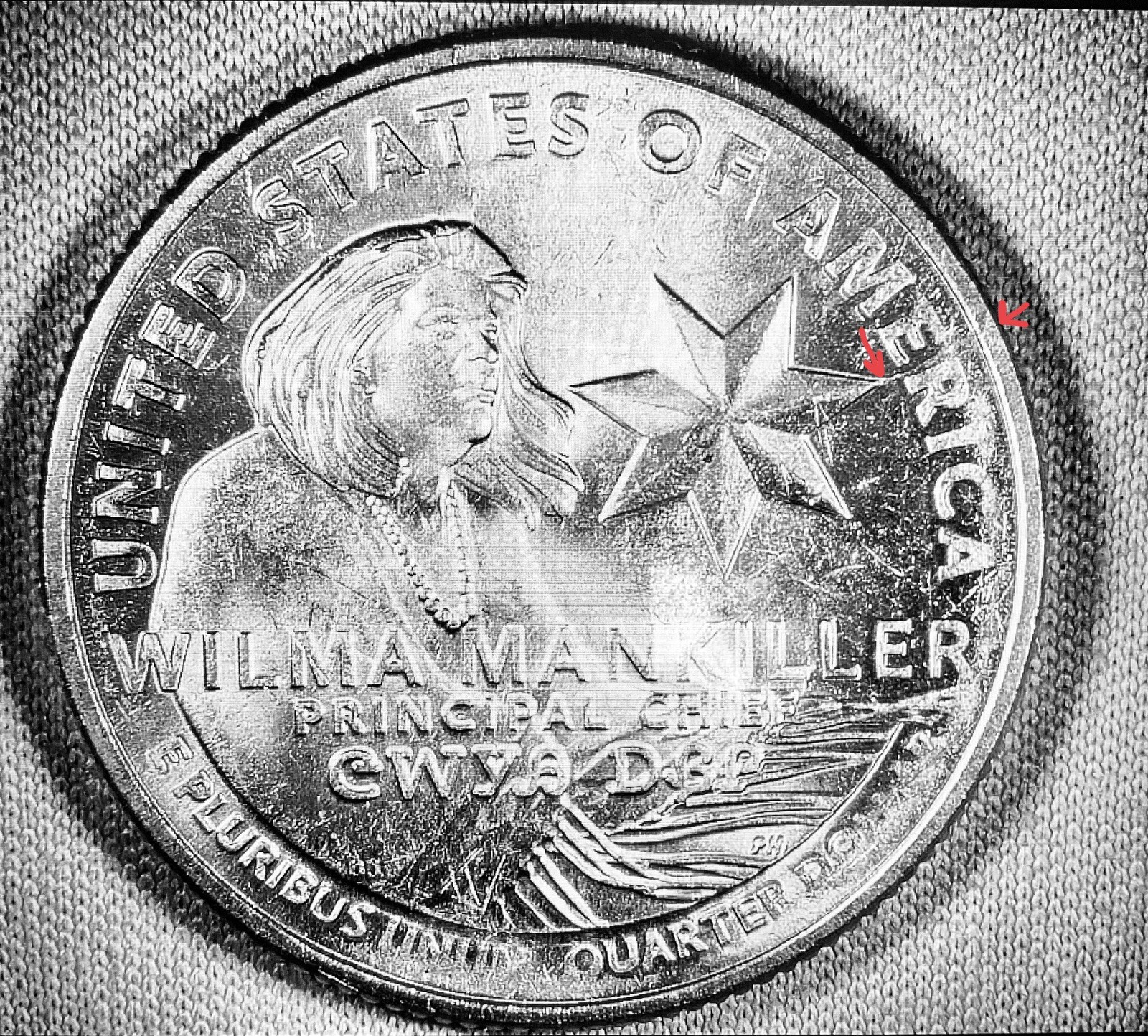 2022 Wilma mankiller quarter error: Major Retained Cud + Partial Die ...