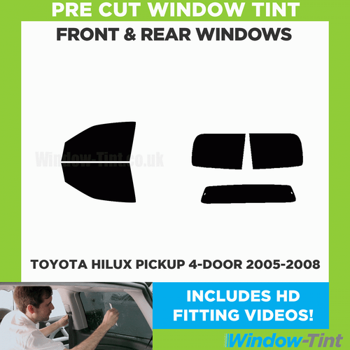 For Toyota Hilux Pickup 4-door 2005-08 Full Pre Cut Window Tint Kit Front & Rear - Picture 2 of 10