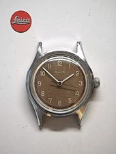 Vintage MULCO Swiss Boys Original 3-Tone Dial Ticking Manual Military Watch 31mm