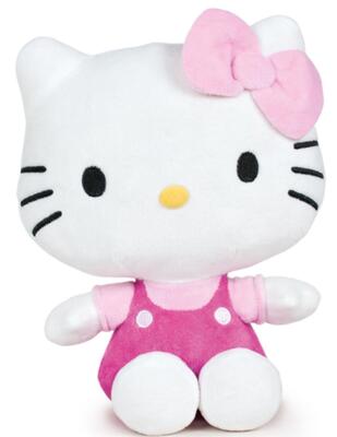 Hello Kitty rosa mit rosa Schleife Plüsch 20cm Sanrio Katze Cat Merch Plush Fan