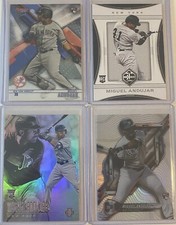 Miguel Andujar 4 Rookie Card Lot Illusions, Topps High Tek, Bowmans Best Reds. rookie card picture
