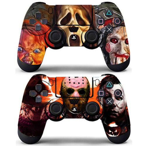 2 Pack PS4 Controllers Horror Halloween Michael Jason Chucky Skin Stickers Decal - Picture 1 of 1