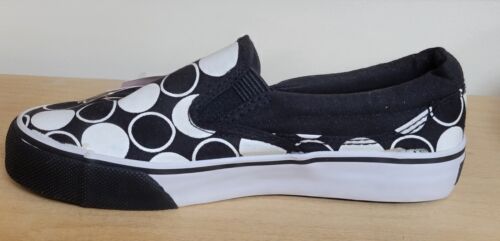 VTG NEW NWT 1990s Airwalk Slip On Black and White Polka Dot Canvas WOMEN'S Sz 5 - Picture 5 of 12