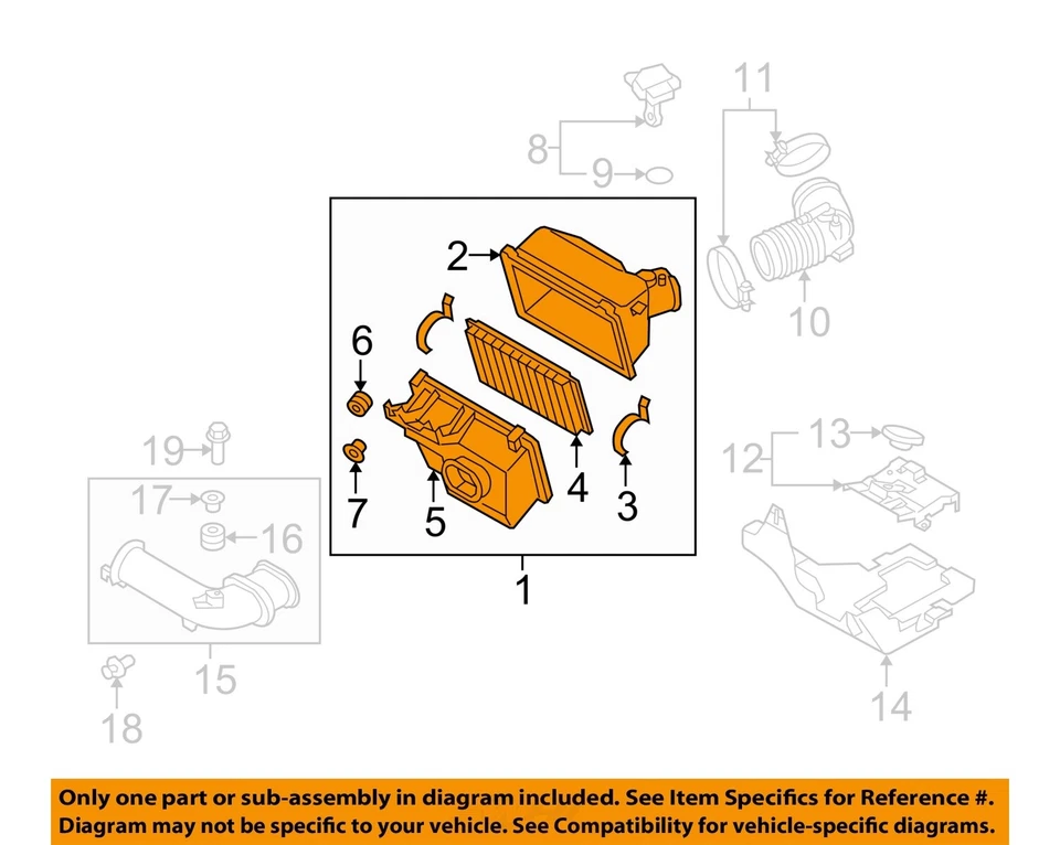 Б/у воздухоочиститель в сборе подходит: 2008 Mazda MX-5 MIATA 2.0 класса A - Изображение 3 из 4