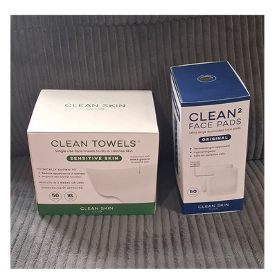 Clean Skin Club Clean Towels XL Face Towels + Cleansing Pads for Sensitive Skin