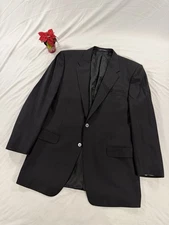 Corneliani Men’s Basic Blazer Sport Coat Black Wool Size 42L