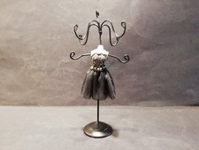 Kleiner Schmuckst&auml;nder "Model Frau" Metall schwarz 16,0 cm hoch
