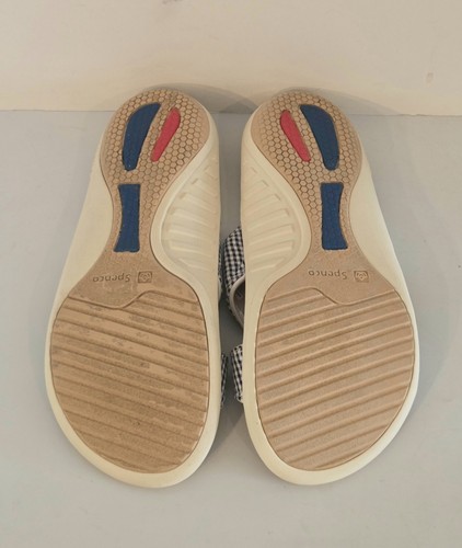 Womens Spenco Blue Gingham Print Cork Orthotic Kholo Sandals Size 11US - Picture 6 of 13