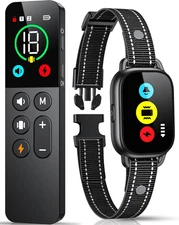 Dog Training Collar with Remote, Smart Dog Shock Collar with 3 Training Modes an