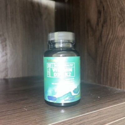 BioEmblem Vitamin D3 K2 Capsules 5000IU 100mg 90-Pack - EXP: 2/2027