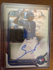 2022 Bowman Chrome Sebastian Espino 1st Bowman Auto Toronto Blue Jays