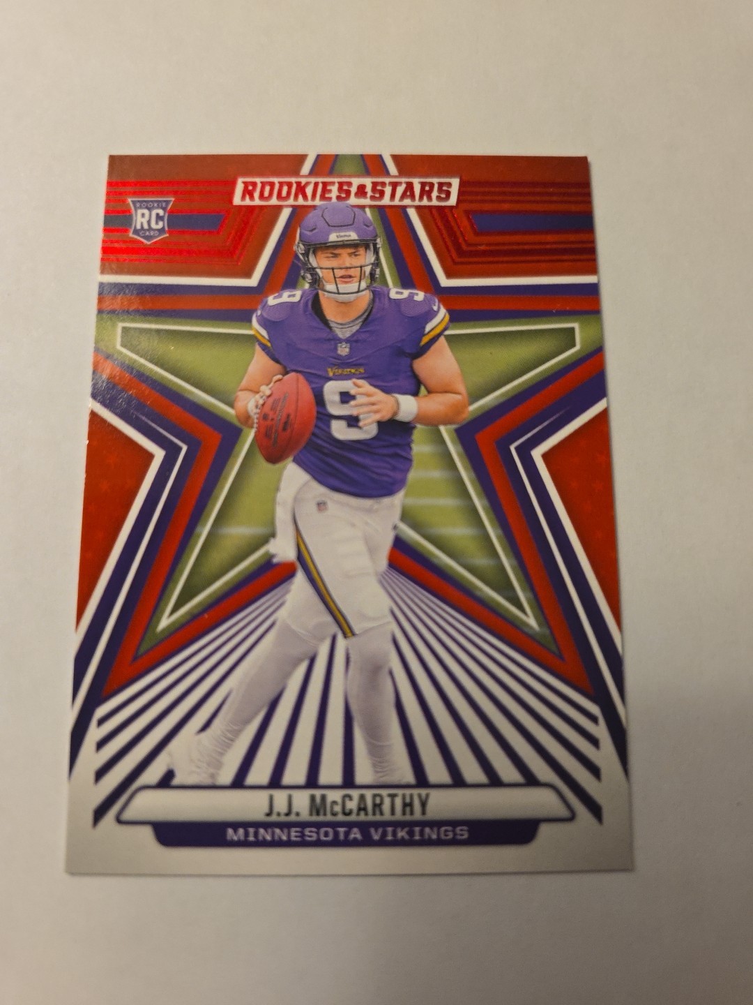 2024 Panini Rookies & Stars - Rookies J.J. McCarthy #135 Red (RC)