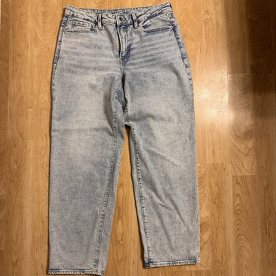 #ad #ad Old Navy Loose Acid Wash Light Blue Denim Straight Jeans $20.00