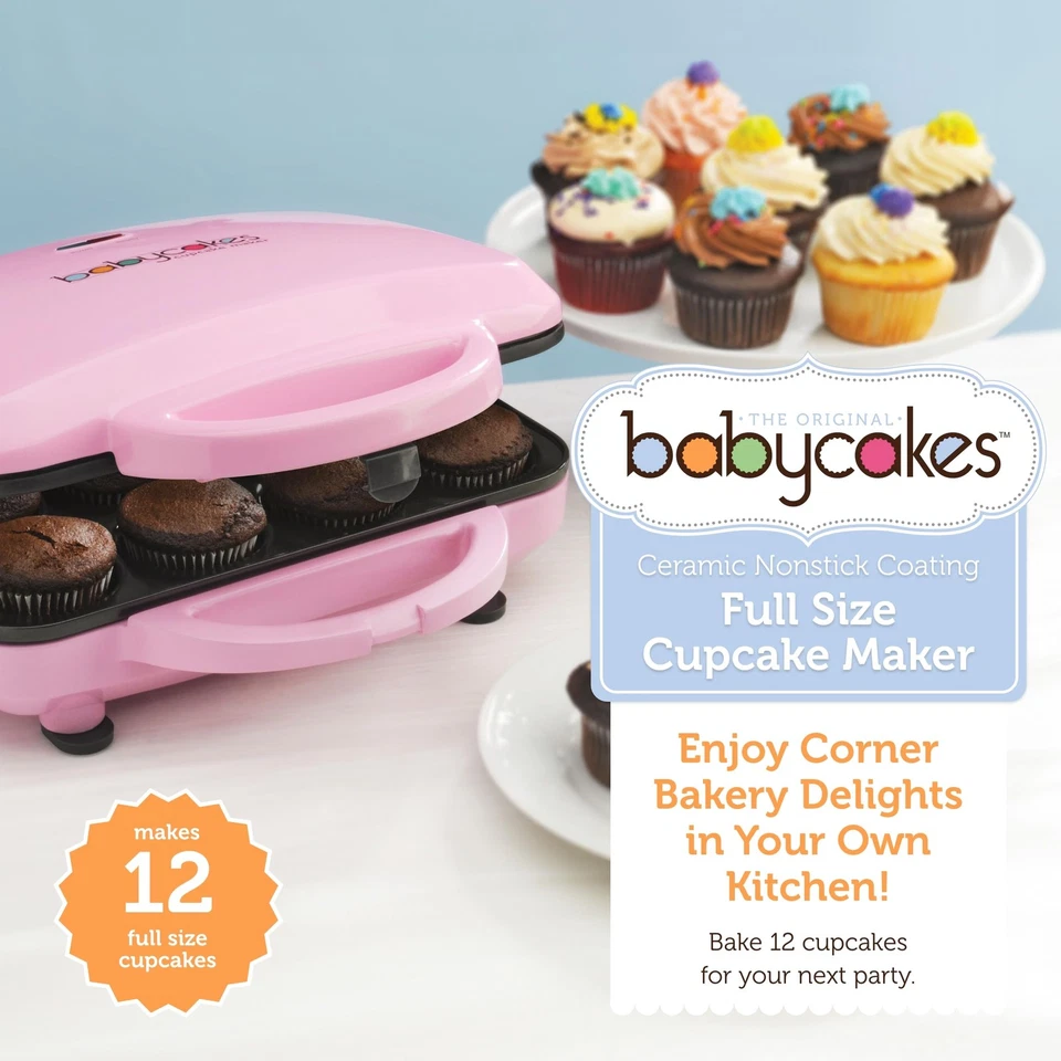 Cupcake Maker Tamaño Completo 12 - Electrodoméstico de Cocina con Revestimiento Antiadherente y Latchi... Foto 2 de 4