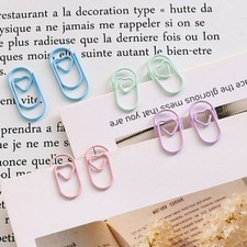 50PCS Mini Heart Paper Clips Colorful Cute Fancy Paper Clips For Office