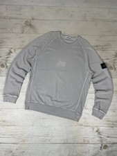 Felpa girocollo uomo Stone Island 2020 cotone vintage taglia XL grigia