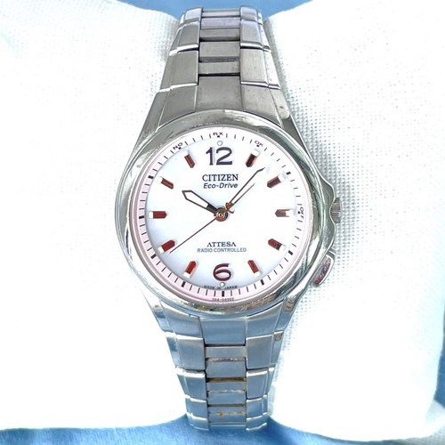 Excellent condition! Citizen ATTESA H330, white dial, titanium, radio-controlled