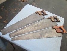 2 VINTAGE SPEAR & JACKSON SAWS & DISSTON D - 7 SAW LOT Nice Old Saws