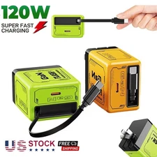 2-in-1 GaN Charger Scalable 120W Max Fast Charger Module With Type C&USB C Ports