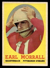 1958 Topps #57 Earl Morrall Pittsburgh Steelers VG-VGEX wrinkle NO RESERVE!