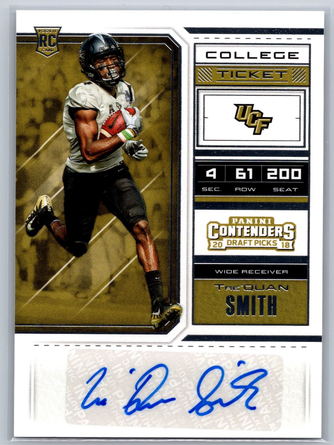 Tre'Quan Smith Panini Contenders Draft Picks #283 Autograph