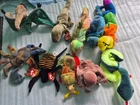 vintage beanie babies lot of 10 reptiles snakes Batty Inch Hissy Spinner Claude