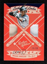 2019 Panini Leather & Lumber and Dual Jersey/Bat 28/99 Miguel Andujar 9su