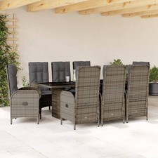 Gartenmöbel Essgruppe Gartengarnitur Garten Sitzgruppe Poly Rattan vidaXL