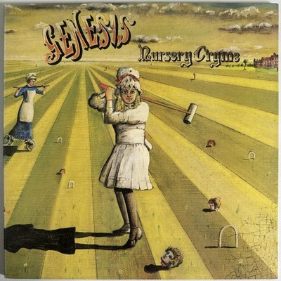 GENESIS NURSERY CRYME LP VINYL CHARISMA UK 1971 PINK SCROLL EX+/EX