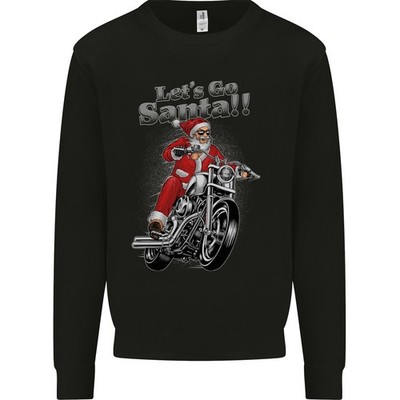 Lets Go Santa Motorrad Biker Kinder Sweatshirt Pullover