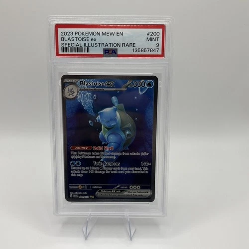 PSA 9 Blastoise Ex 200/165  Scarlet & Violet 151 SIR
