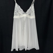 Vintage Victoria’s Secret Slip Baby Doll Dress Sheer Butterfly Opening Style