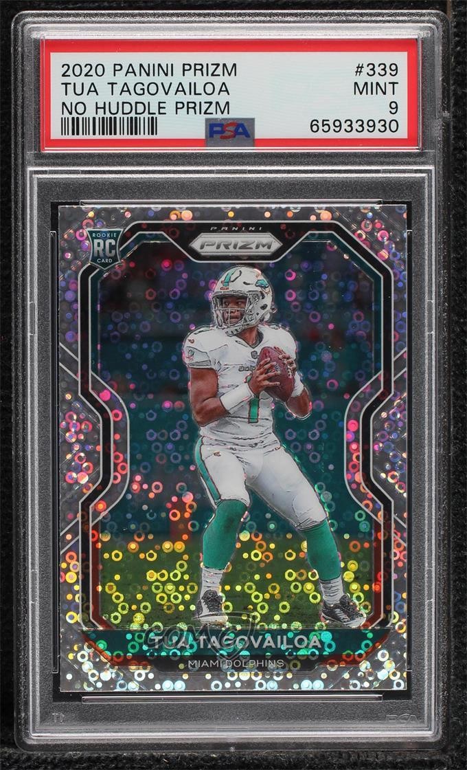 2020 Panini Prizm No Huddle Tua Tagovailoa #339 PSA 9 MINT Rookie RC 0rm0