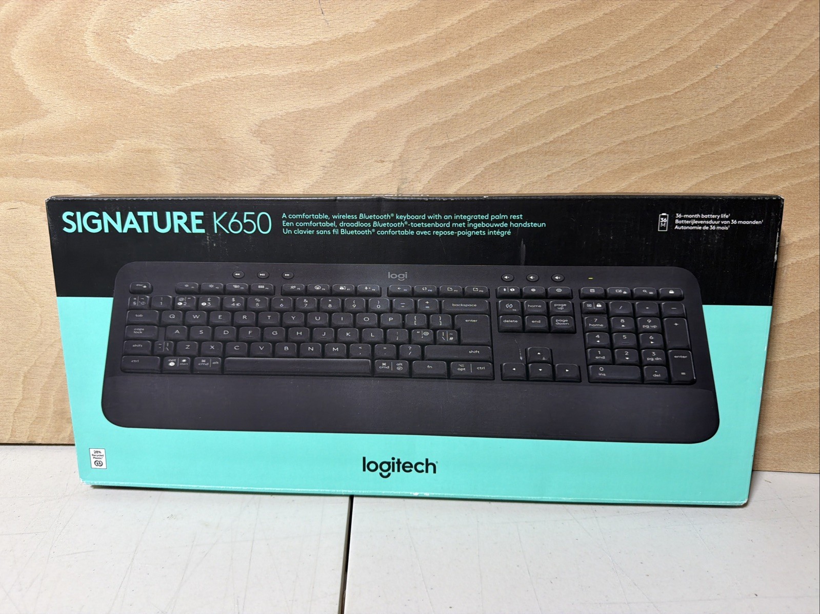 Logitech Signature K650 wireless keyboard Bluetooth full-size US QWERTY grey - Image 10