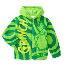 The Grinch Faces Fleece Hoodie Size 6-7
