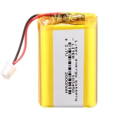 Liter 3.7V 103450 2000 Lipo Battery Rechargeable Lithium Polymer ion Battery ...