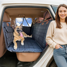 Dog Car Seat Cover for Back Seat Hard Bottom - Waterproof Backseat Extender for
