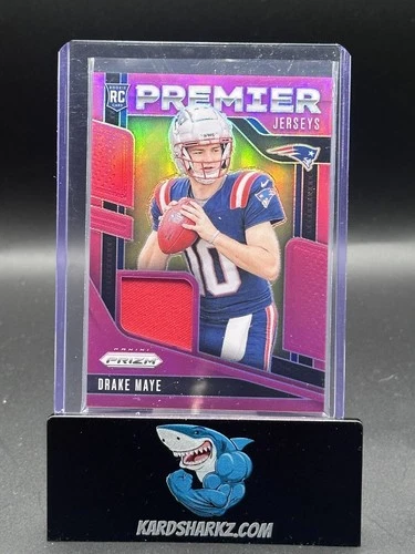 2024 Panini Prizm Premier Jerseys Drake Maye #PJ-DME Pink Prizm RC MEM