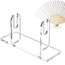 Fan Display Stand Acrylic Hand Fan Holder Clear Folding Cooling Tool Good
