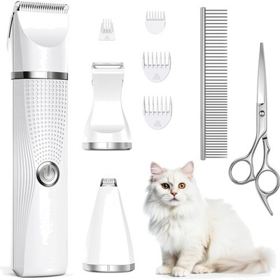 Quiet Cat Clippers Set, Professional Hair Trimmer for Cats Dogs Matted Fur Pa...