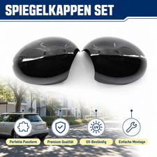 2 X Spiegelkappe klappbare Gl�nz Schwarz 51162754913 f�r BMW MINI R55 R56