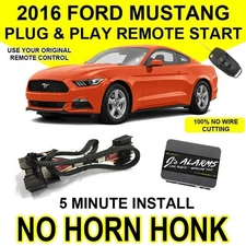 2016 Ford Mustang Remote Start Plug and Play Easy Install NO HORN HONK FO2N