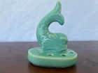 Vintage USA Shawnee Pottery Teal Blue Flower Frog Dolphin/Koi Fish